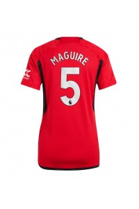 Fotbalové Dres Manchester United Harry Maguire #5 Dámské Domácí Oblečení 2023-24 Krátký Rukáv